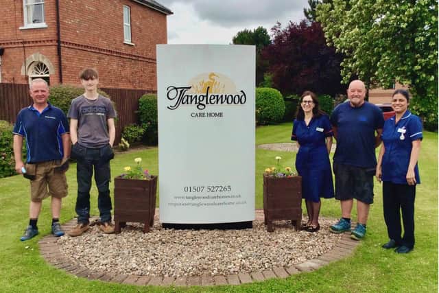 Representatives from Build a Future Independent School and Tanglewood Care Home