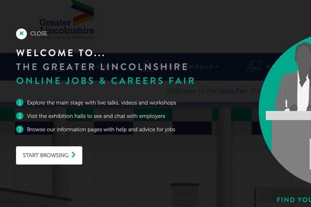 Greater Lincolnshire Local Enterprise Partnership’s virtual jobs fair.