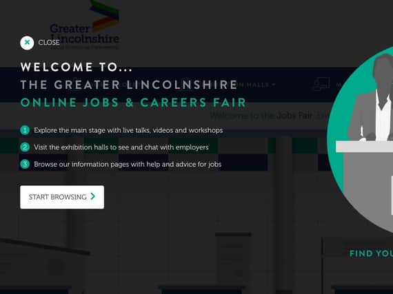 Greater Lincolnshire Local Enterprise Partnership’s virtual jobs fair.