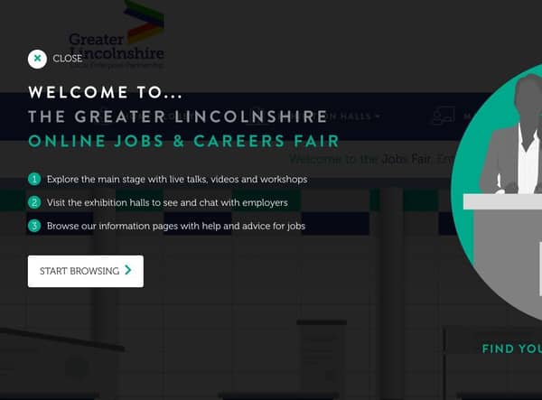 Greater Lincolnshire Local Enterprise Partnership’s virtual jobs fair.