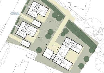 The site plan of the proposed development.