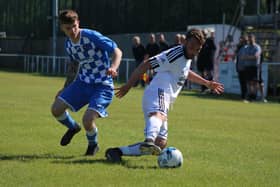 Action between Louth Town and Nunsthorpe Tavern last season. Photo: Oliver Atkin