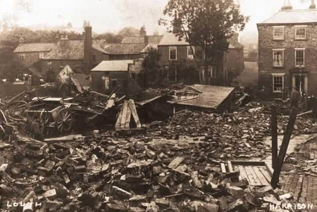 The scene of devastation after the Louth Flood in 1920. (Photo: Louth Town Council).