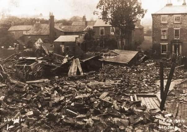 The scene of devastation after the Louth Flood in 1920. (Photo: Louth Town Council).