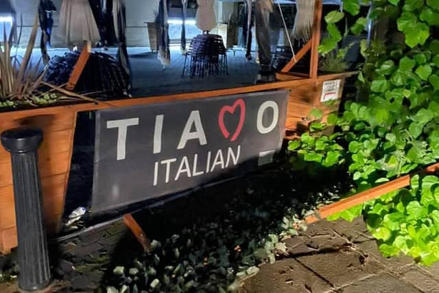 Trellis was ripped down by vandals after the England v Italy match. EMN-210729-103900001