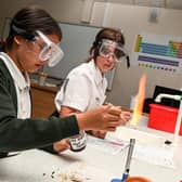 Brooke Dean and Willow Atkinson get to know how to use the Bunsen burners in science