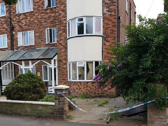Scene of the incident in Castleton Boulevard, Skegness.