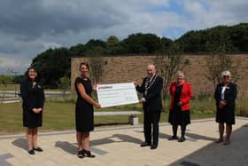 (L to R) Deborah Balsdon - Manager of Lea Fields Crematorium, Emily Aitken - Charity Fundraising and Campaigns Lead, St Andrews Hospice, Cllr Steve England - Chairman of WLDC, Cllr Anne Welburn - Deputy Chair of WLDC and Karen Smith - Senior Crematorium Officer