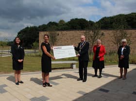 (L to R) Deborah Balsdon - Manager of Lea Fields Crematorium, Emily Aitken - Charity Fundraising and Campaigns Lead, St Andrews Hospice, Cllr Steve England - Chairman of WLDC, Cllr Anne Welburn - Deputy Chair of WLDC and Karen Smith - Senior Crematorium Officer