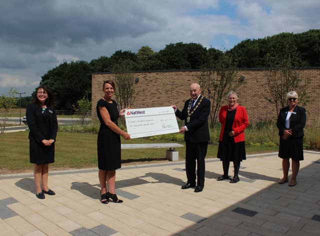 (L to R) Deborah Balsdon - Manager of Lea Fields Crematorium, Emily Aitken - Charity Fundraising and Campaigns Lead, St Andrews Hospice, Cllr Steve England - Chairman of WLDC, Cllr Anne Welburn - Deputy Chair of WLDC and Karen Smith - Senior Crematorium Officer