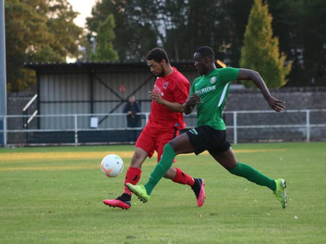 Pinchbeck United 1 Sleaford Town 1. Phot: Oliver Atkin