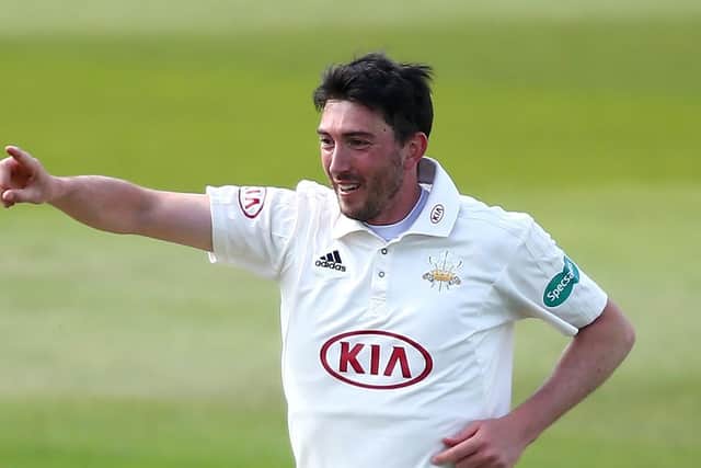 Mark Footitt’s 3 for 58 off 21 overs was a fine effort on an unresponsive pitch. Photo: Getty Images