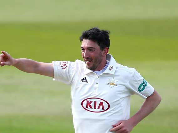 Mark Footitt’s 3 for 58 off 21 overs was a fine effort on an unresponsive pitch. Photo: Getty Images