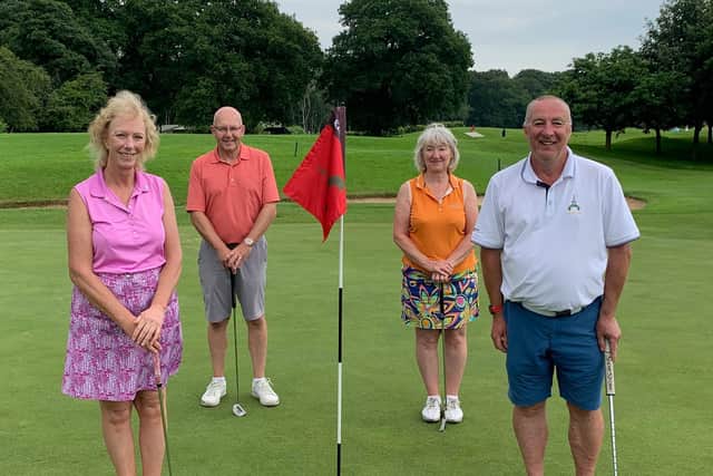 Captains Rose Stevenson and Paul Marsden with Vice-Captains Paul Dewhurst and Pam Hayward.