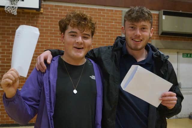 A-level results at De Aston - Kyle-Philip Friend, left, and George Fox EMN-211008-094314001