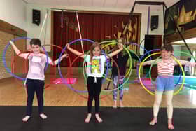 Circus skills workshops ongoing at Leadenham Village Hall with Circus Starlight. EMN-210813-162707001
