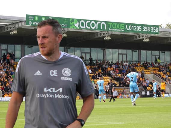 Boston United manager Craig Elliott. Photos: Oliver Atkin