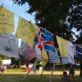 Climate Anxiety flags created by Global Sleaford. EMN-210813-115820001