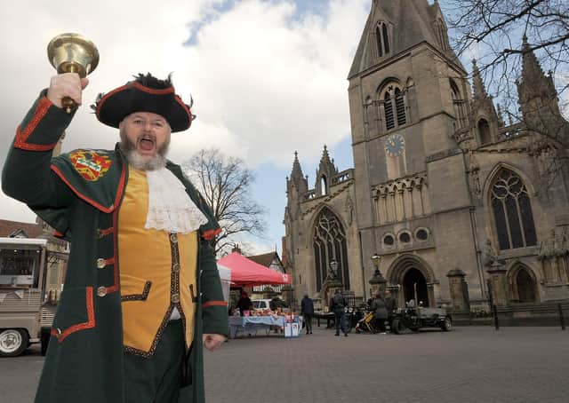 Sleaford Town Crier John Griffiths will be hosting the second Sleaford Town Crier Competition in the market place next month. EMN-180611-113450001