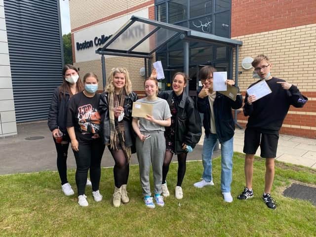 Boston College students celebrate A-level results