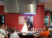 Brad Barnes dines at Katana in Spalding
