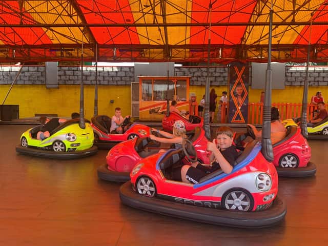 Underprivileged children from Nottingham were treated to a free day out at 
Fantasy Island in Ingoldmells.