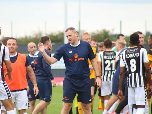 Craig Elliott after defeat to Spennymoor Town. Photo: Oliver Atkin