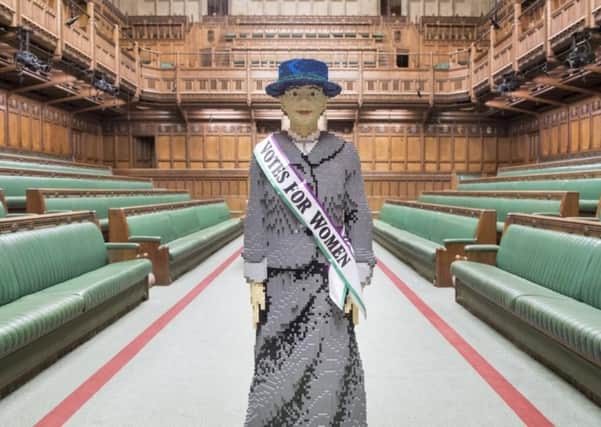 A life-size Lego suffragette statue will be on display. (Photo: UK Parliament).