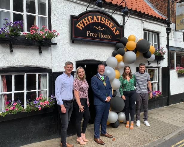 The Mayor of Louth, pictured with hosts Barney and Emma-Jayne French (left) and Amy and John Makinson-Sanders (right)