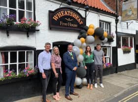 The Mayor of Louth, pictured with hosts Barney and Emma-Jayne French (left) and Amy and John Makinson-Sanders (right)