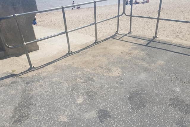After the beach clean - the owners of ibbys Beach Bar & Grill spend £25,000 a year clearing rubbish and it still piles up.