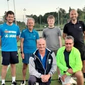 Pictured are the First team of captain Adrian Haigh, Harry Smith,  Mark Nolan, Dave Jones,  James Hewitt, and Gordon Warnes.