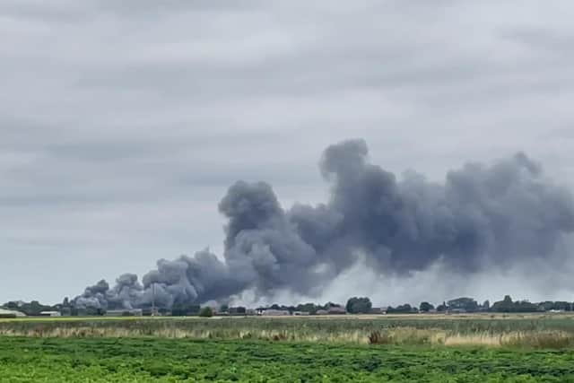 The warehouse fire on the A52 at Wrangle.