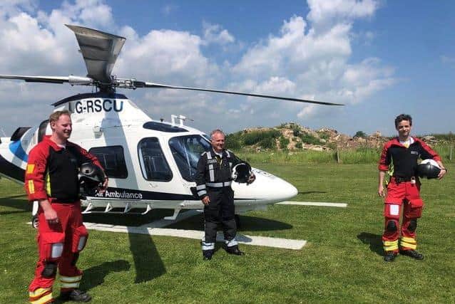 The second air ambulance which has been leased until early Semptember.