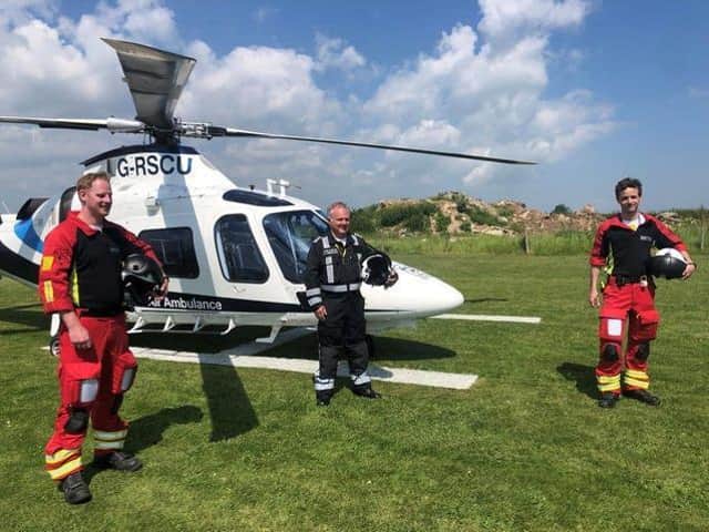 The second air ambulance which has been leased until early Semptember.