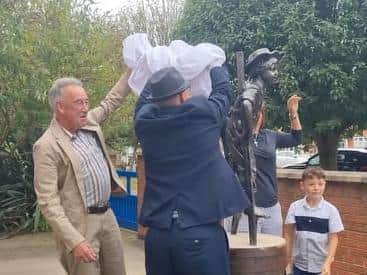 The official unveiling was conducted by Coun Richard Cunnington of Skegness and Alan Grimadell, chairman of the Derbyshire Children's Holiday Centre and Deputy Mayor of the City of Derby
