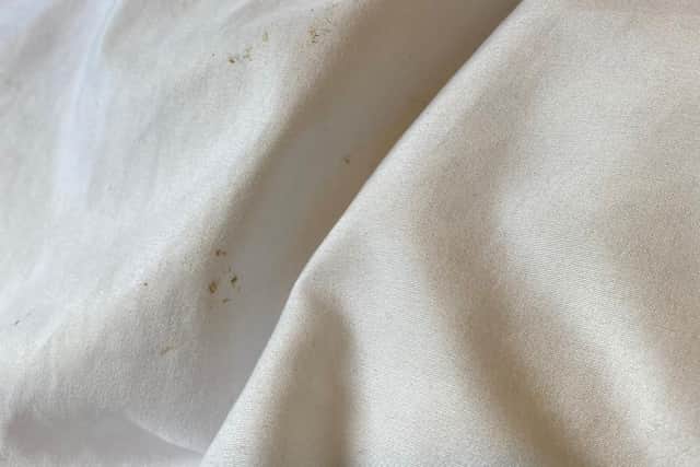 Dirty bed linen.