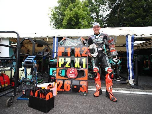 Peter Hickman celebrates.
