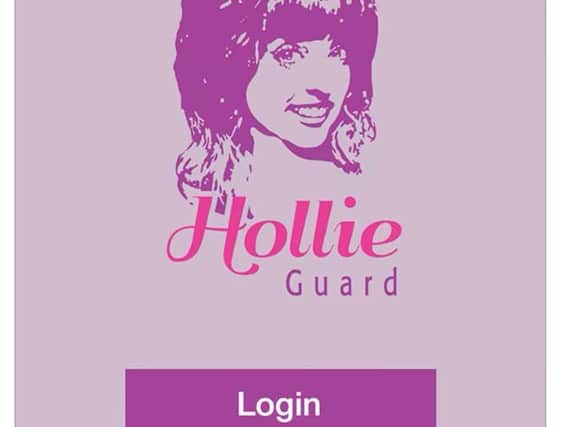 The Hollie Guard app.