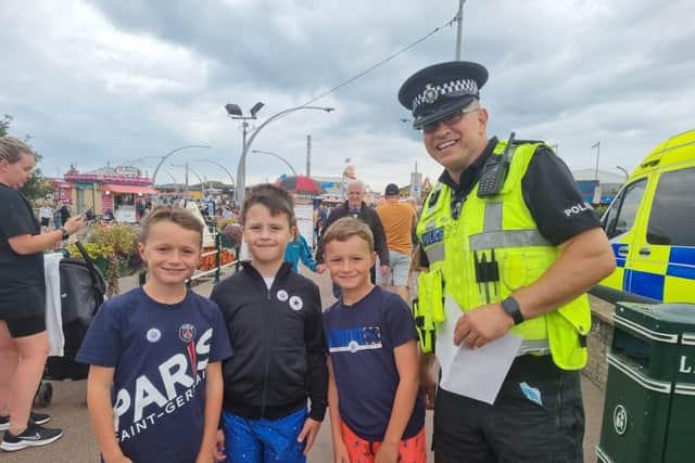 The stickers are an important way of engaging with children so they are not frightened of the police.