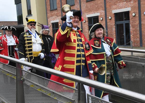 The 2019 Town Crier competition at Sleaford Town Hall, with criers from around the UK taking part. Criers will parade through Sleaford town centre again on Saturday. EMN-191006-110203001