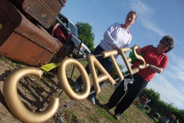 One of the items picked up by the Rase Heritage Society at the auction in 2009 was this Coates ironmongers' sign.