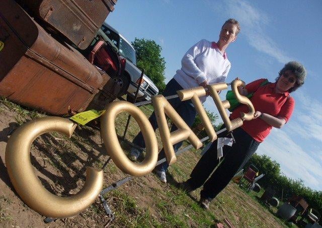 One of the items picked up by the Rase Heritage Society at the auction in 2009 was this Coates ironmongers' sign.