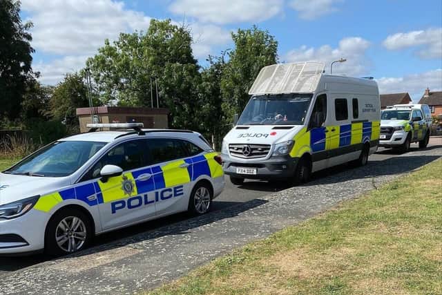 A police raid in the Sleaford area on Monday seized cash and drugs. Three people were arrested. EMN-210825-092334001