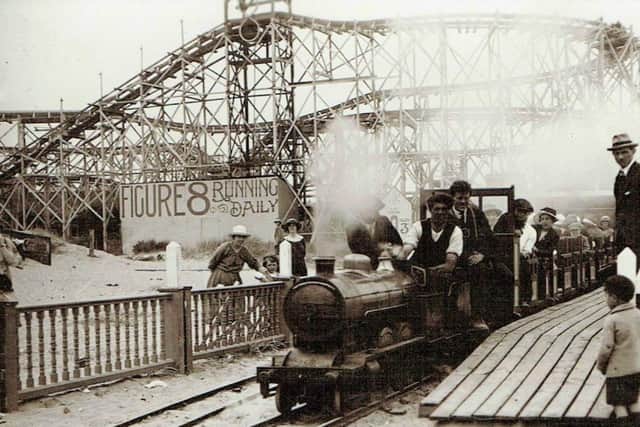 The 15in gauge railway in the 1920s by the Figure of eight rollercoaster