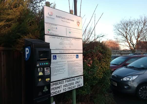 Eastgate car park, Sleaford, where Dave Mettam forgot to display his ticket after buying it to visit Navigation House. EMN-210830-150556001