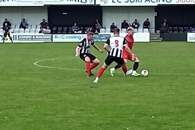 Action from Saturday's win over Clipstone. Photo: Deb Wrigglesworth