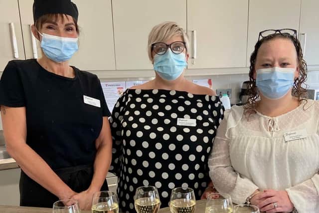 Sarah Hall, Sharon Robinson and home manager Zoe Randall.