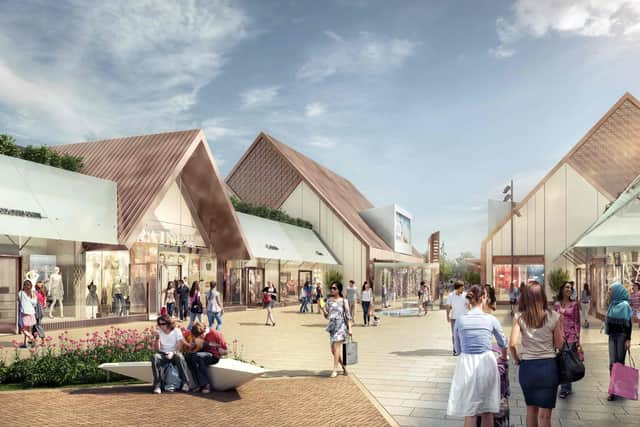 An artist's impression of how the new designer outlet village will look. EMN-210809-155137001