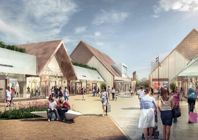 An artist's impression of how the new designer outlet village will look. EMN-210809-155137001